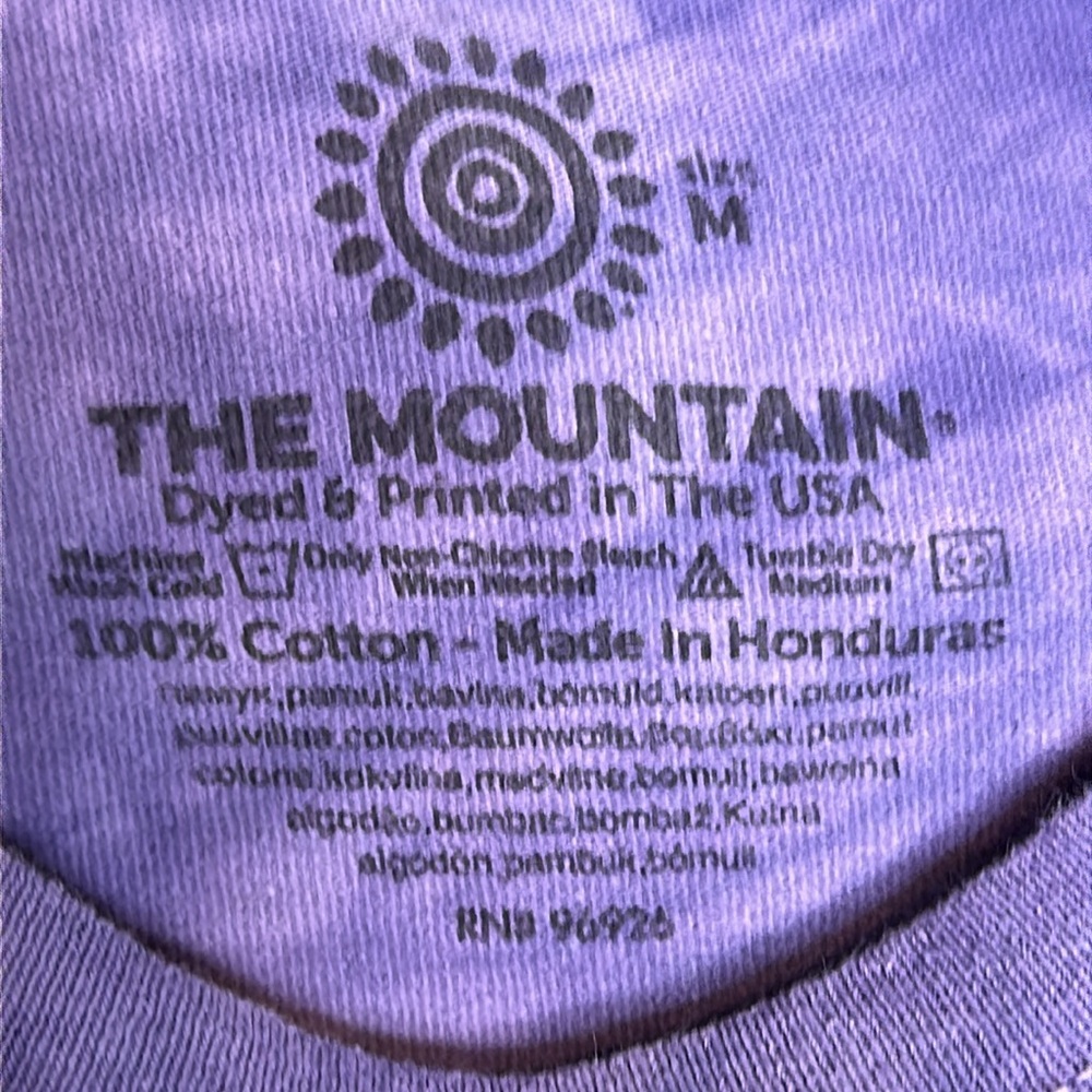 2016 The Mountain Artic Wolf Pack Lavender Tie-Dye Tee Shirt Medium Collin Bogle - Picture 4 of 5